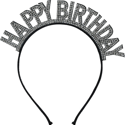 Bandeau d'anniversaire noir et argent