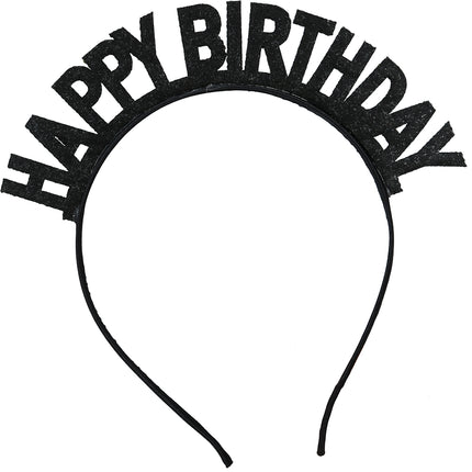 Bandeau d'anniversaire noir et argent