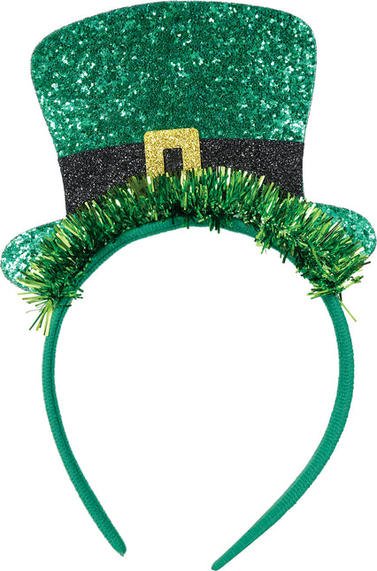 Bandeau de cheveux de la Saint-Patrick avec chapeau à paillettes
