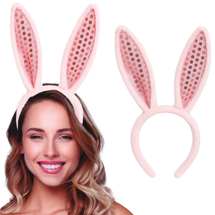 Bandeau lapin rose