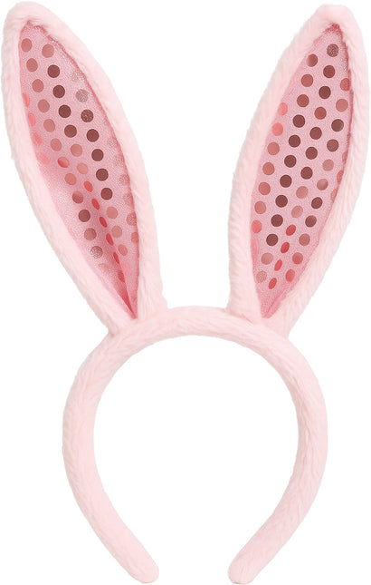 Bandeau à cheveux lapin rose