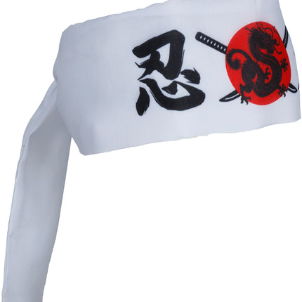 Bandeau de karaté blanc rouge