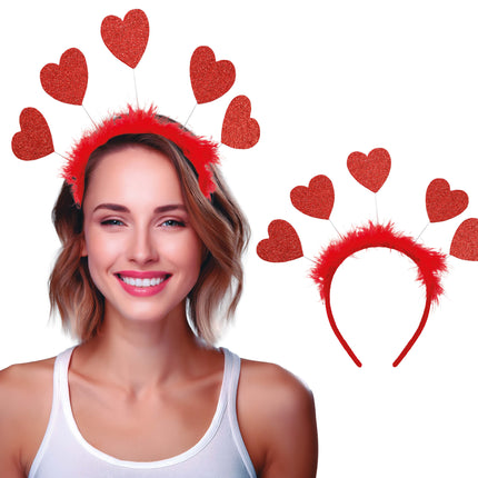 Bandeau Coeurs Rouge
