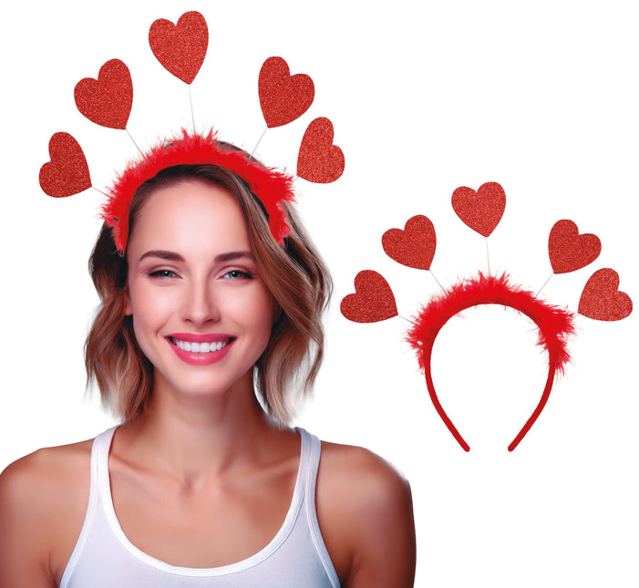 Bandeau Coeurs Rouge