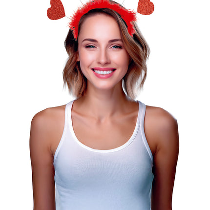 Bandeau Coeurs Rouge