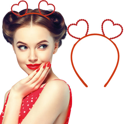 Bandeau de cœurs métalliques