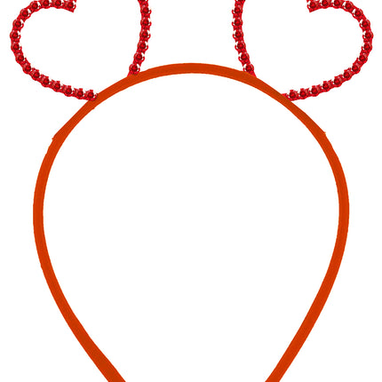 Bandeau de cœurs métalliques