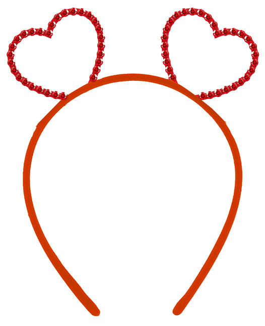 Bandeau de cœurs métalliques