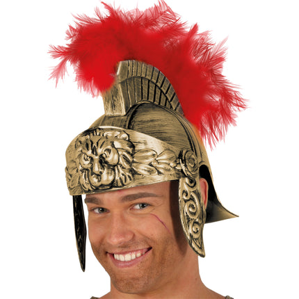 Casque romain Rouge Or Hommes