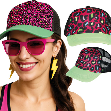 Casquette imprimé léopard