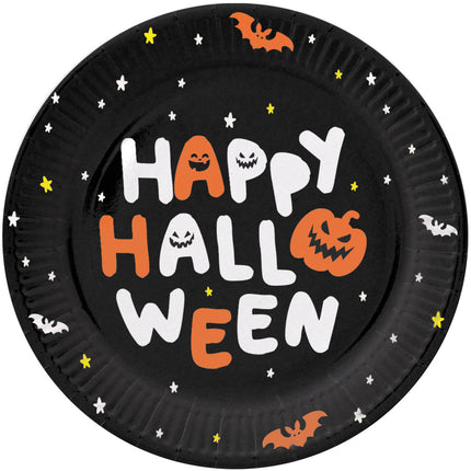 Assiettes en papier - 'Joyeux Halloween' - Halloween BoOo ! - 23 cm - 8 pièces