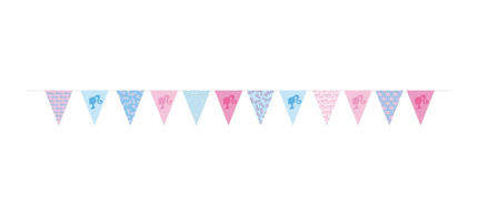Guirlande de drapeaux Barbie 3,6 m