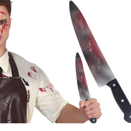 Halloween Faux couteau sang 39cm