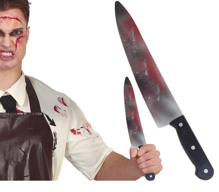 Halloween Faux couteau sang 39cm