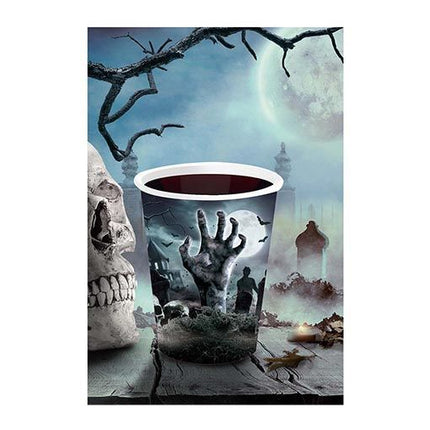 Tasses d'Halloween Cimetière 240ml 6pcs