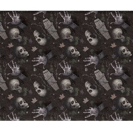 Nappe d'Halloween Cimetière 2.74m