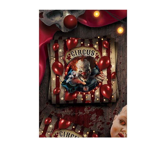 Serviettes de table Halloween Clown 33cm 12pcs