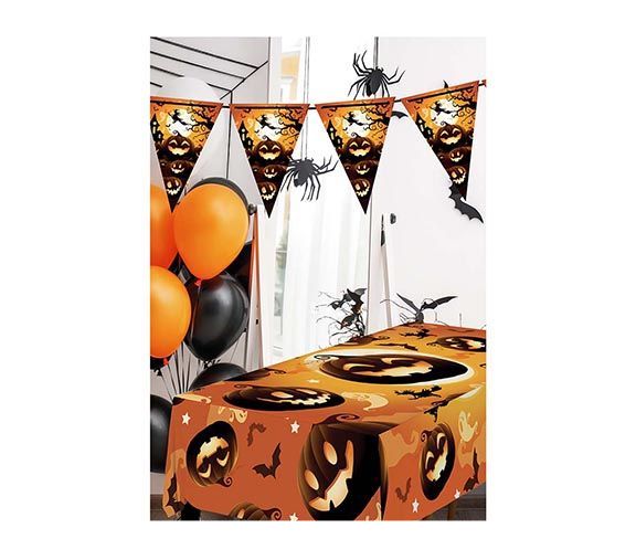 Nappe d'Halloween Citrouille 2.74m