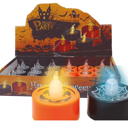 Fausses bougies d'Halloween avec lumière 4cm 24pcs