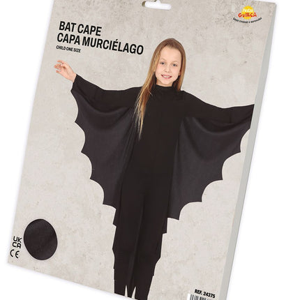 Costume d'Halloween noir chauve-souris enfant