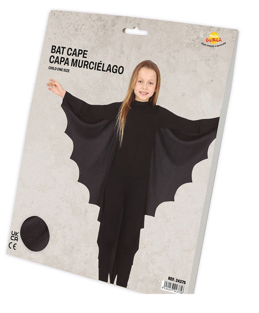 Costume d'Halloween noir chauve-souris enfant