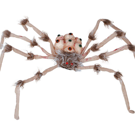 Halloween fausse araignée avec lumière 80cm