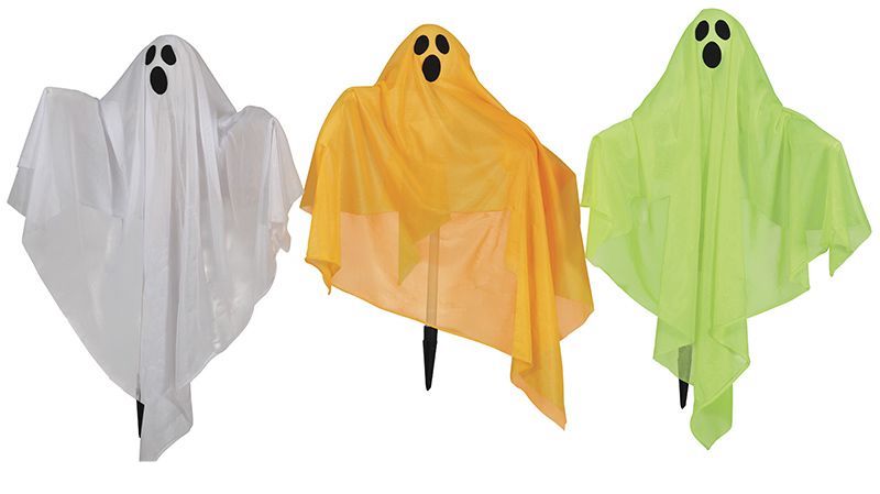 Décoration de jardin Halloween Fantôme avec lumière 90cm