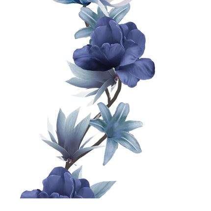 Guirlande de fleurs d'Halloween grises 2.2m