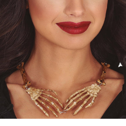 Collier d'Halloween Bras de squelette