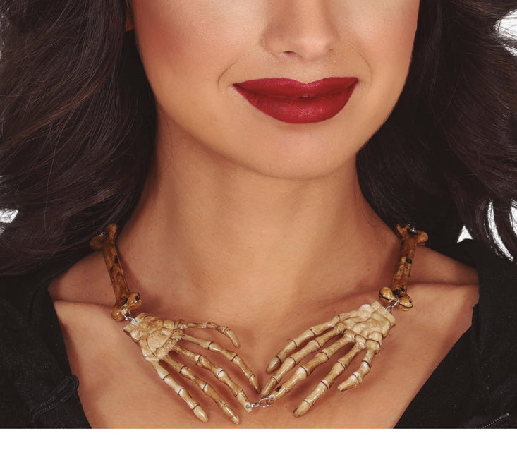 Collier d'Halloween Bras de squelette