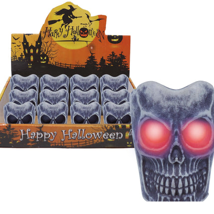 Décoration de table Halloween Bougie tête de mort 6cm