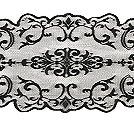 Nappe d'Halloween noire en dentelle 180cm