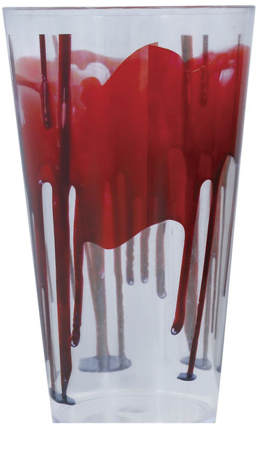 Verre d'Halloween avec du sang 15cm