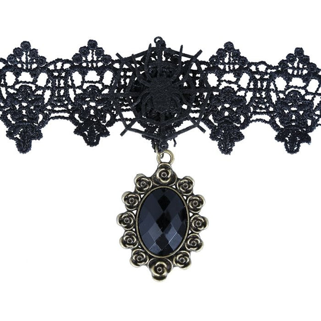 Dentelle en chaîne noire