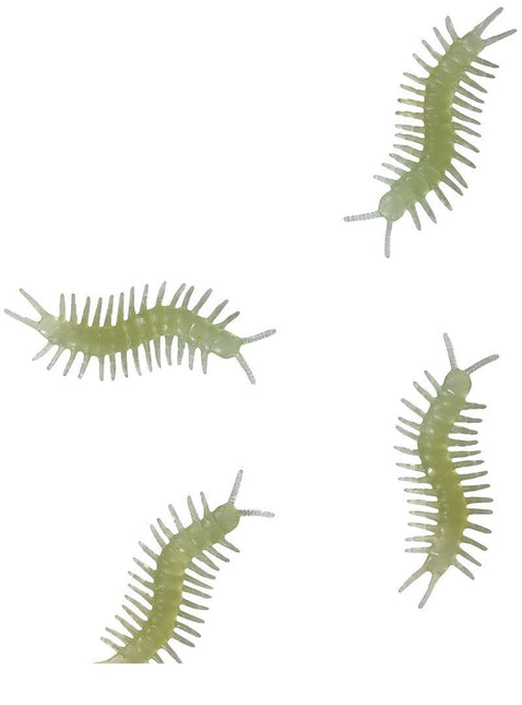Décoration de table Mille-pattes phosphorescents 6cm 8pcs