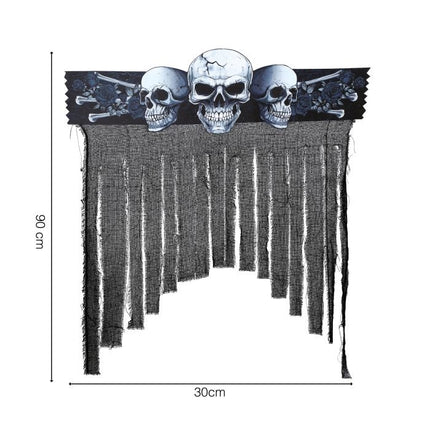 Rideau de porte Halloween Squelette