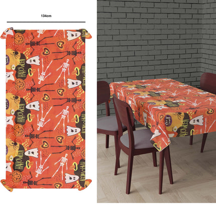 Nappe d'Halloween orange Fantômes 1.77m