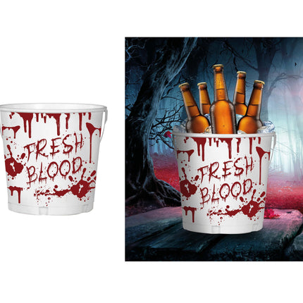 Seau blanc de décoration de table pour Halloween