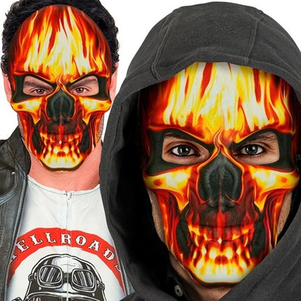 MASQUE « CRÂNE EN FEU » - TISSU