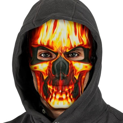 MASQUE « CRÂNE EN FEU » - TISSU