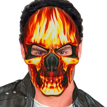 MASQUE « CRÂNE EN FEU » - TISSU
