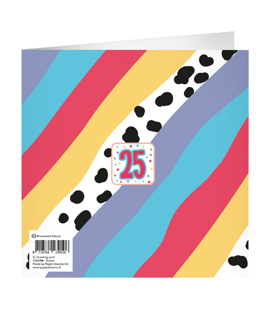 25 Jaar Wenskaart 23cm - Partywinkel - 8716764239106