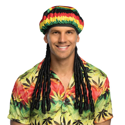 Rasta Muts Gekleurd Met Haar