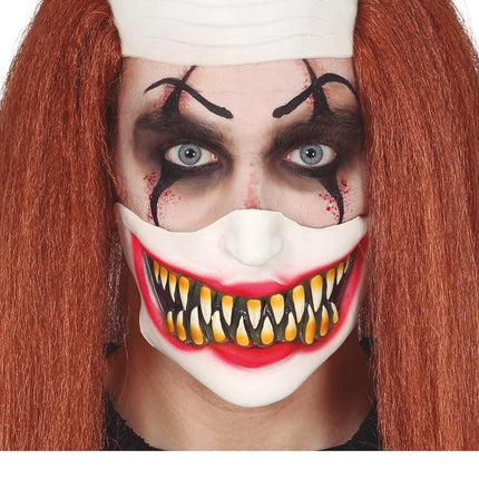 Demi-masque d'Halloween Visage de clown