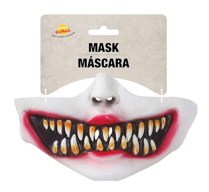 Demi-masque d'Halloween Visage de clown