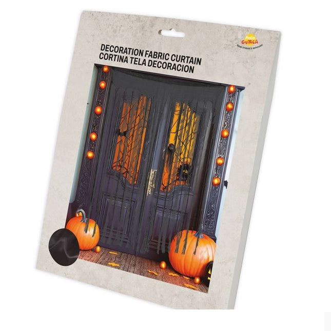 Rideau d'Halloween noir/gris 1,9 m