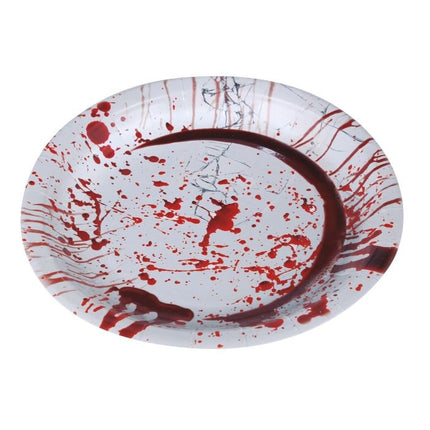 Assiettes sanglantes Halloween 23cm 6pcs