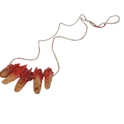 Collier d'Halloween Doigts sanglants