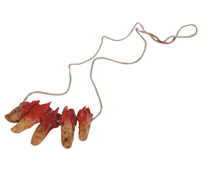 Collier d'Halloween Doigts sanglants
