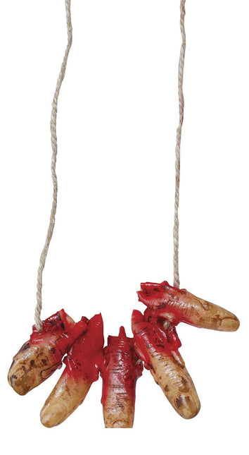 Collier d'Halloween Doigts sanglants